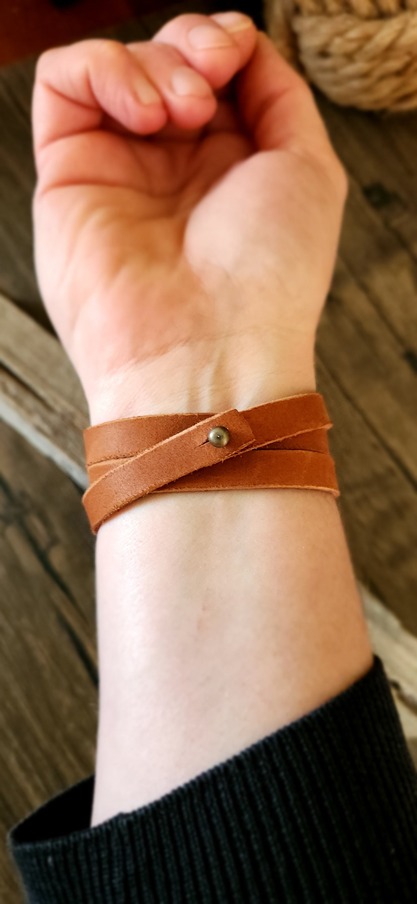 Boho leather wrap