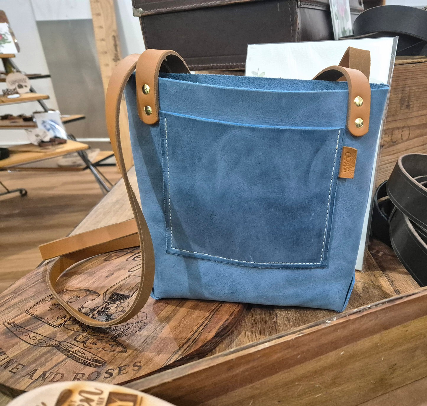 "Icy Blue" 10inch Tote