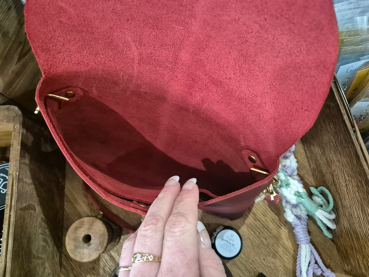 Aussie leather Origami handbag