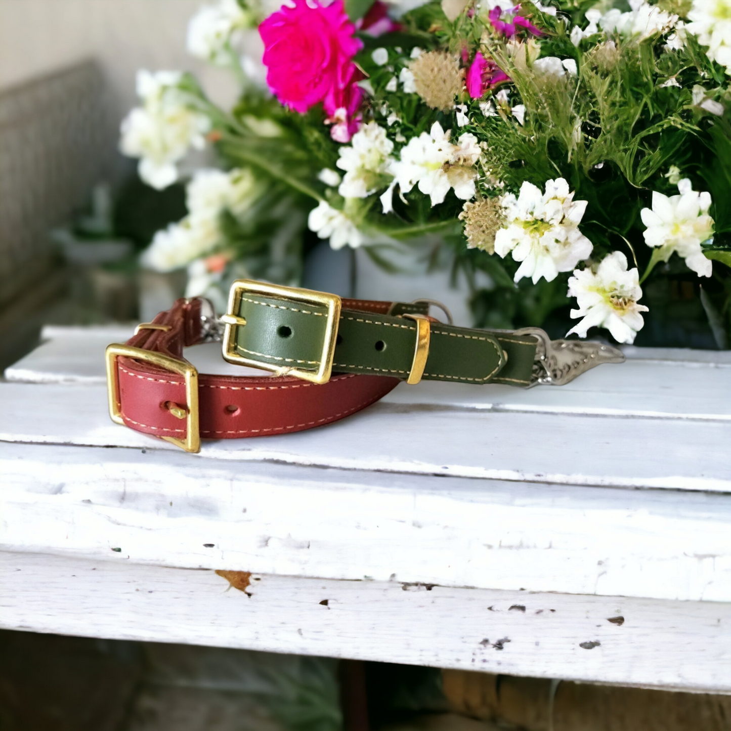 Lined Leather Martingale collars