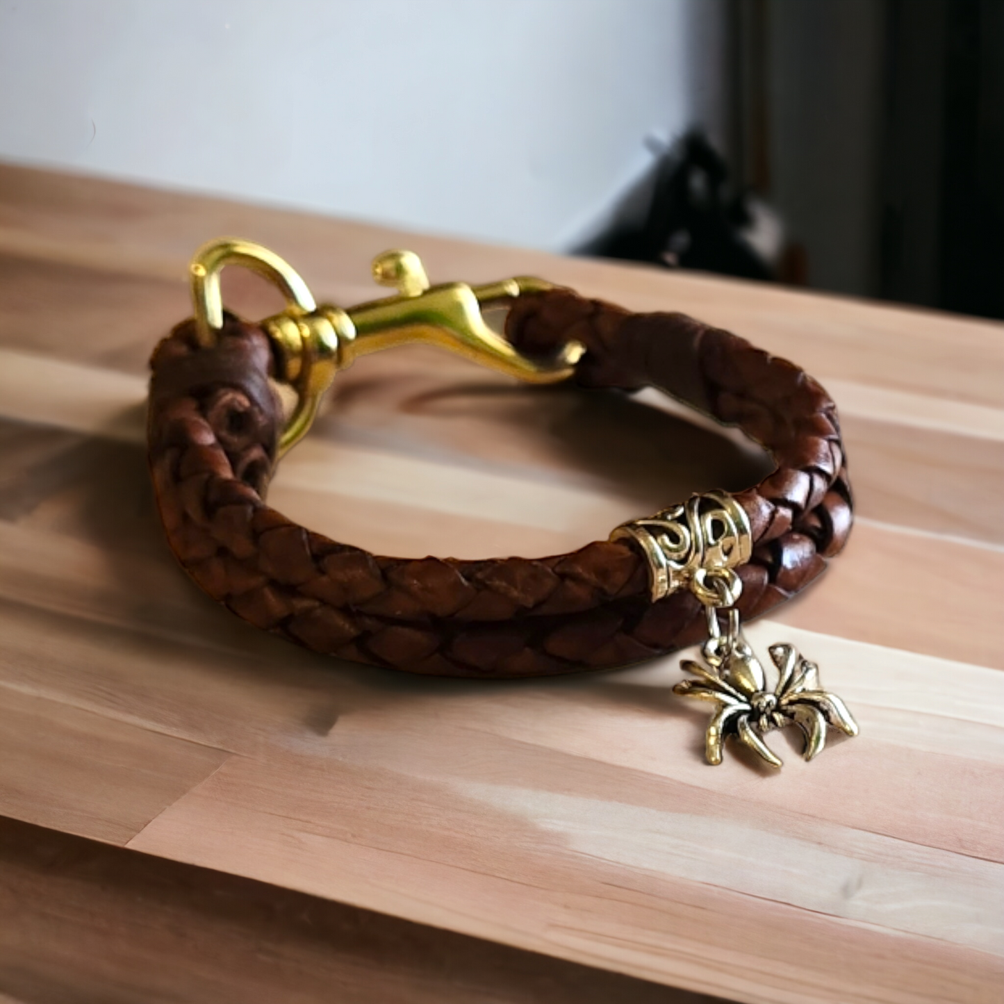 Spider leather braided