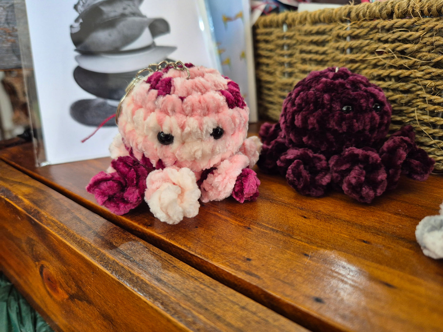 The cutest little octopus keyrings handmade by Savageangel Designs