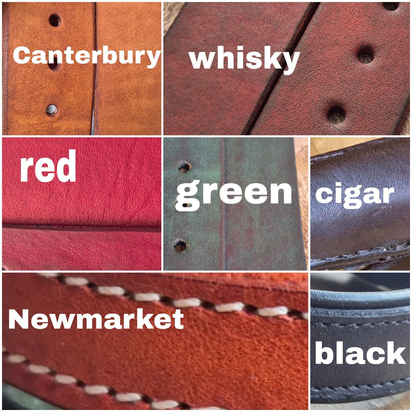 Stitched leather collars