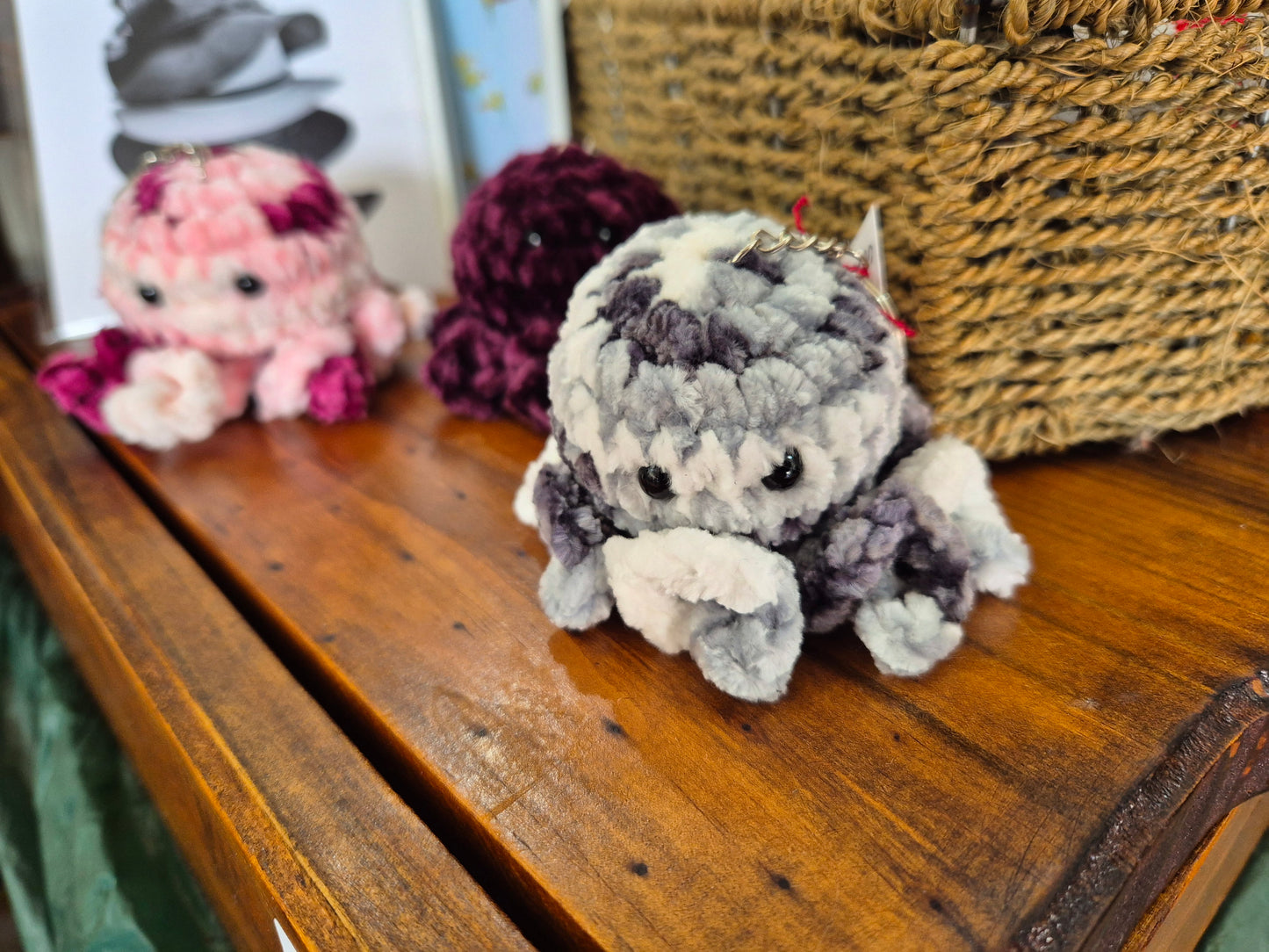 The cutest little octopus keyrings handmade by Savageangel Designs