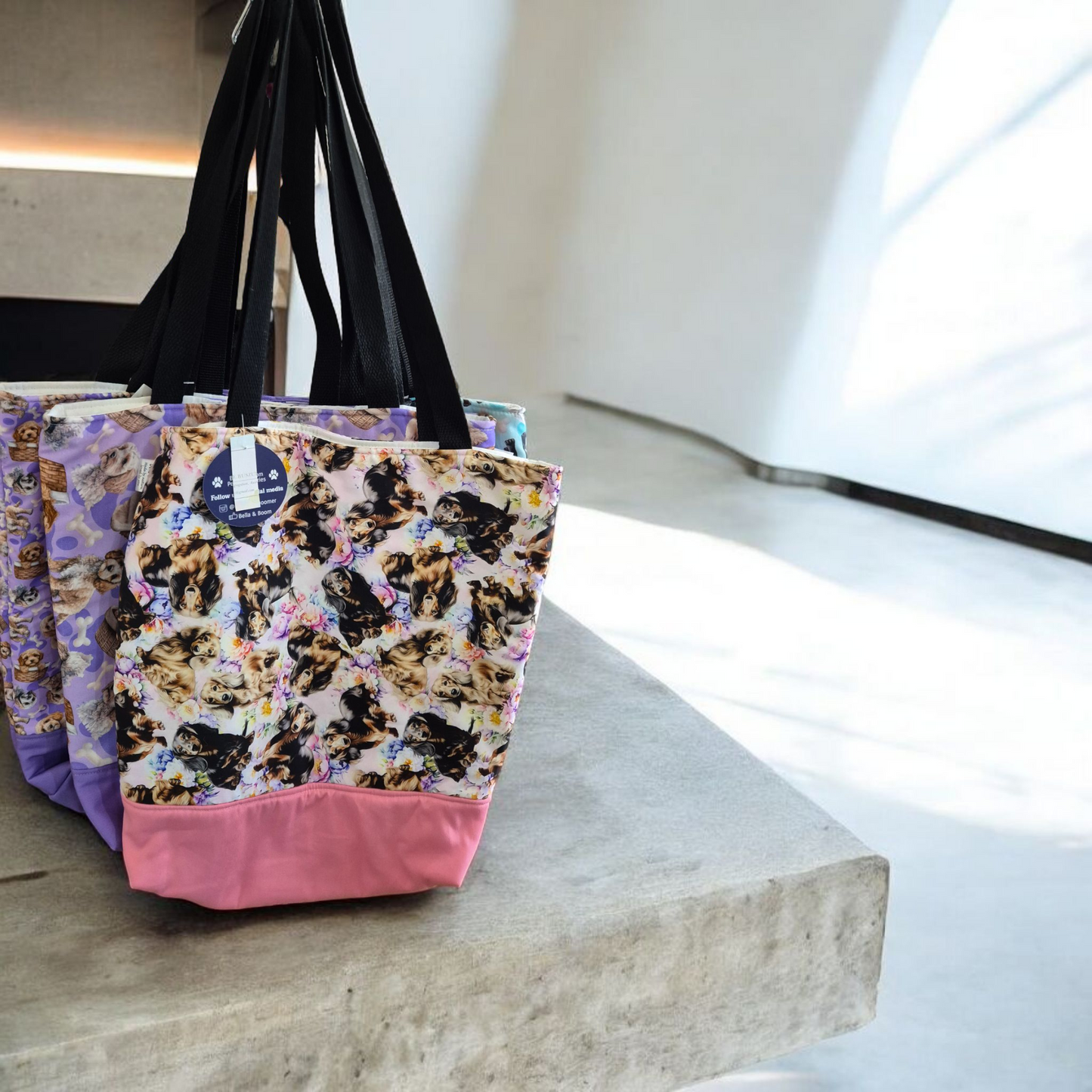 Breed totes by Bella & Boomer