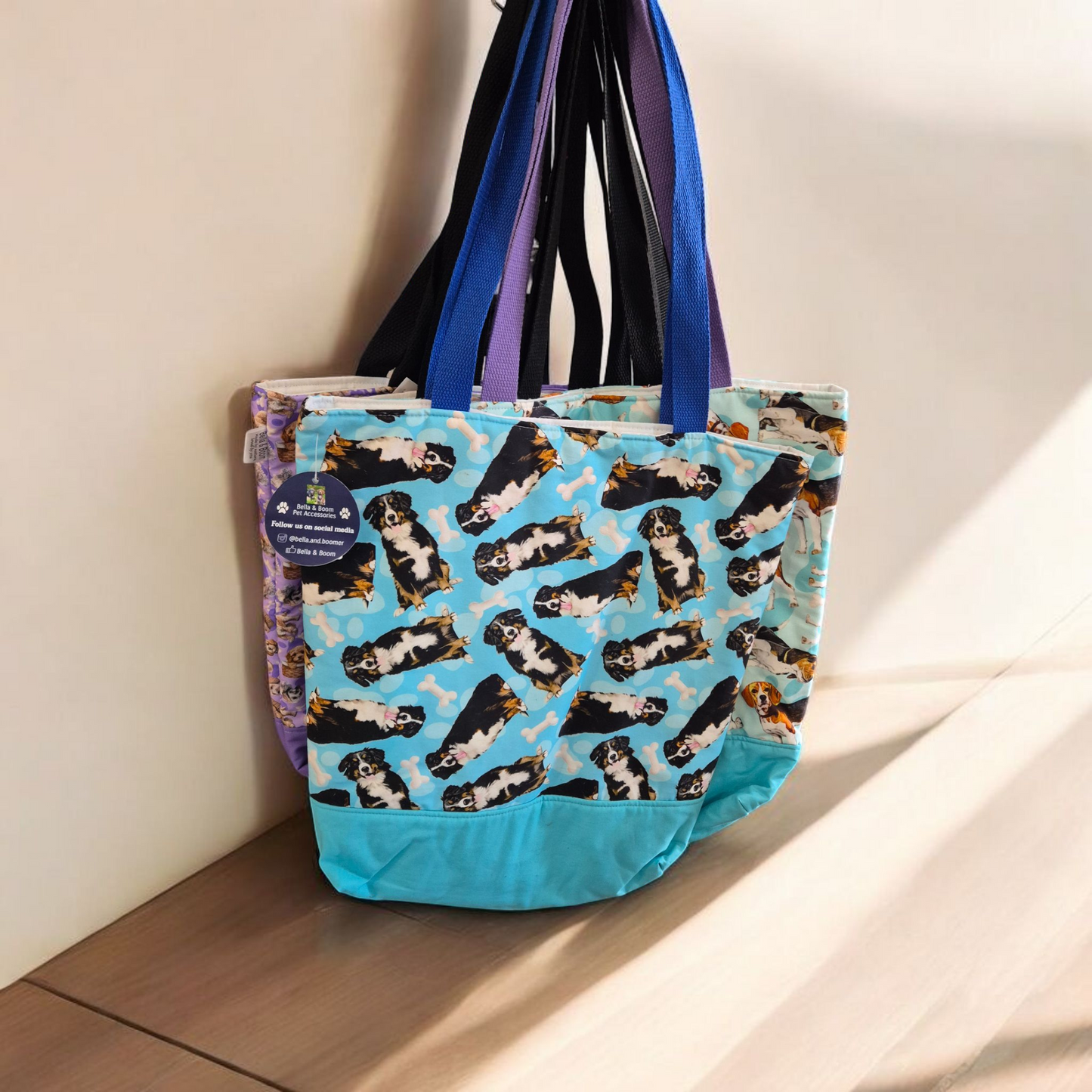 Breed totes by Bella & Boomer