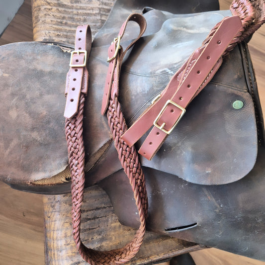 Braided leather gun slings