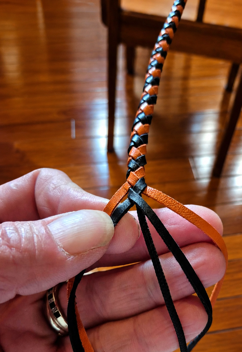 90cm Hand braided show clip leads