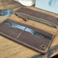 Tan Australian leather phone wallet