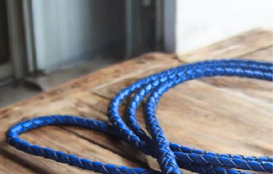 5 meter Training Hand Braided Kangaroo Leather Slip Leads