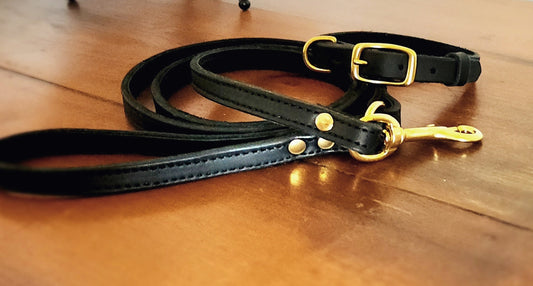Lined leather leashes