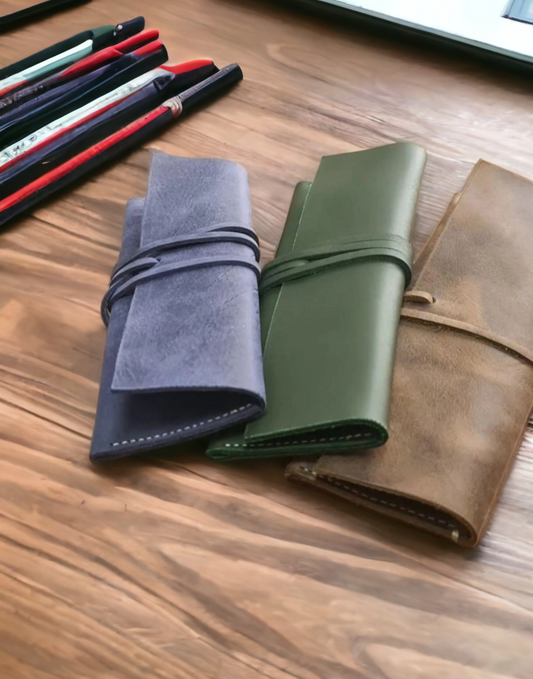 Leather pencil cases