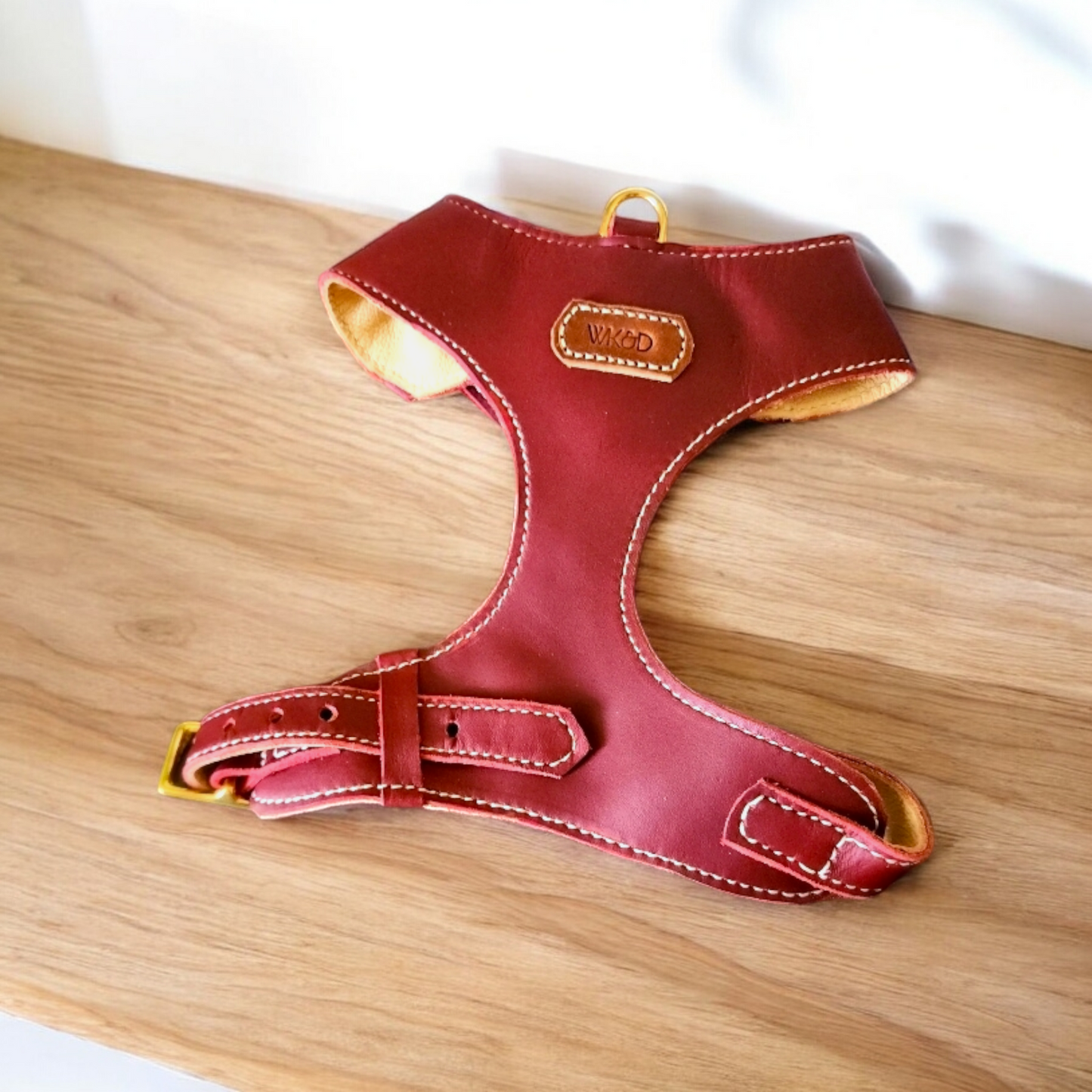 "Amelia" mahogany Australian leather dog harness