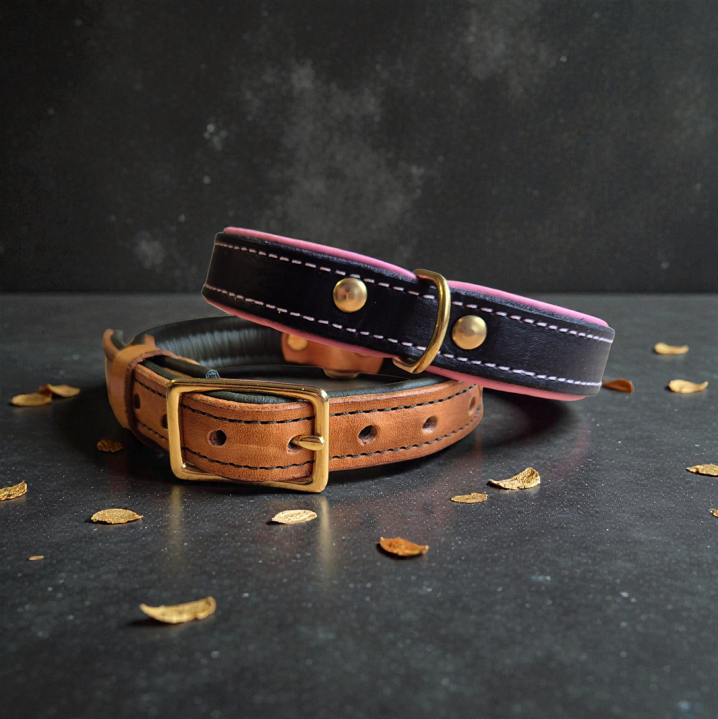20mm Middle d ring leather dog collars