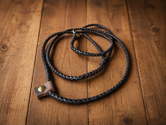 Hand braided show slip leads