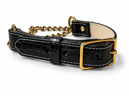 Crocodile Skin Martingale dog collars