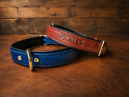 25mm Middle d ring leather dog collars