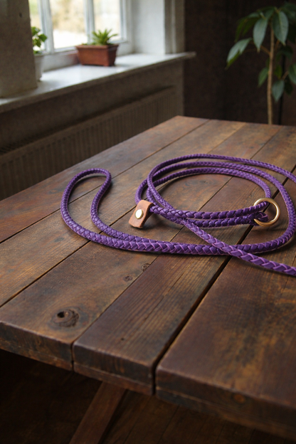 Hand braided show slip leads