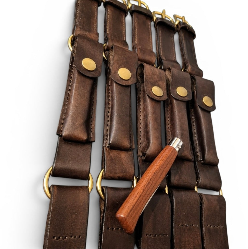 3cm wide Hobble belt no bulky knife pouch