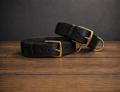 3.8cm wide Lined Country style dog collars