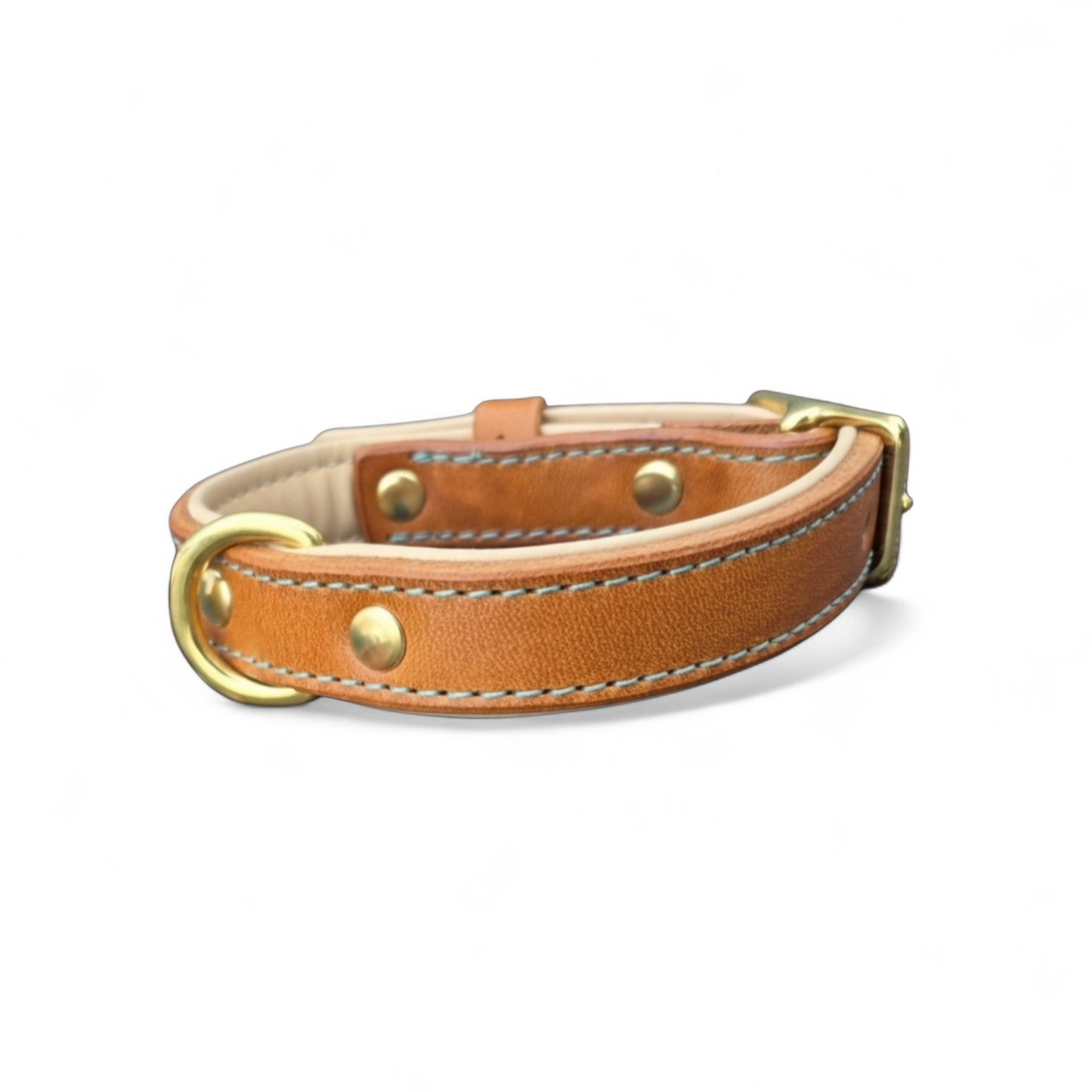 16mm Middle d ring leather dog collars