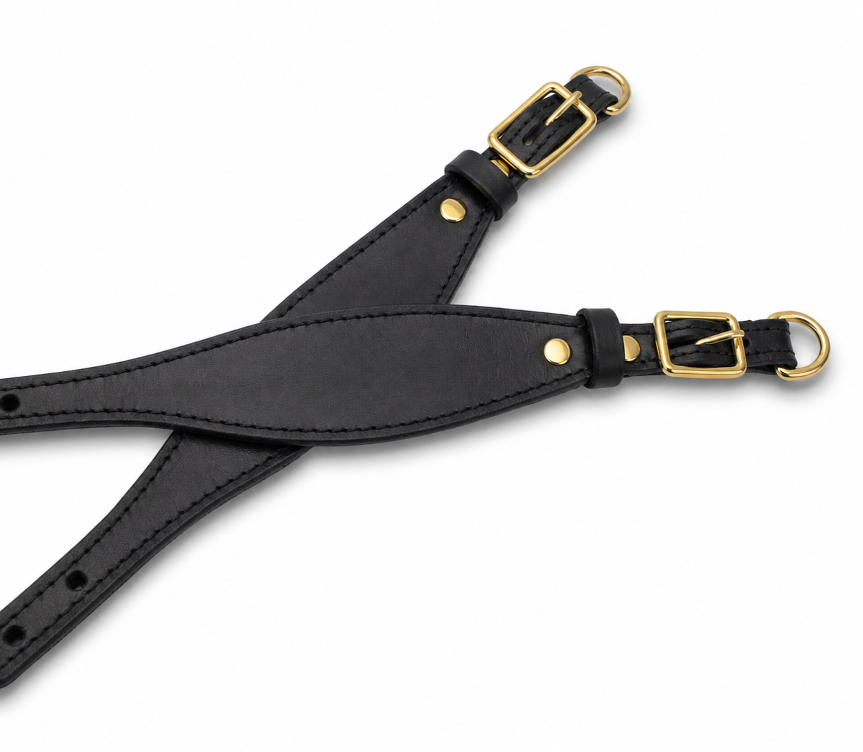 Lined leather hound collars