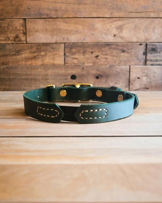 Stretch away leather Cat collars with elastic