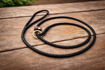 Hand braided show slip leads