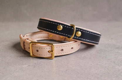 16mm Middle d ring leather dog collars