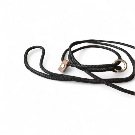 Hand braided show slip leads