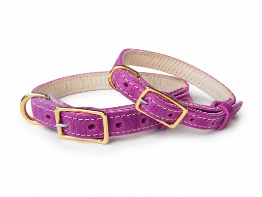Pink 16mm country style dog collars