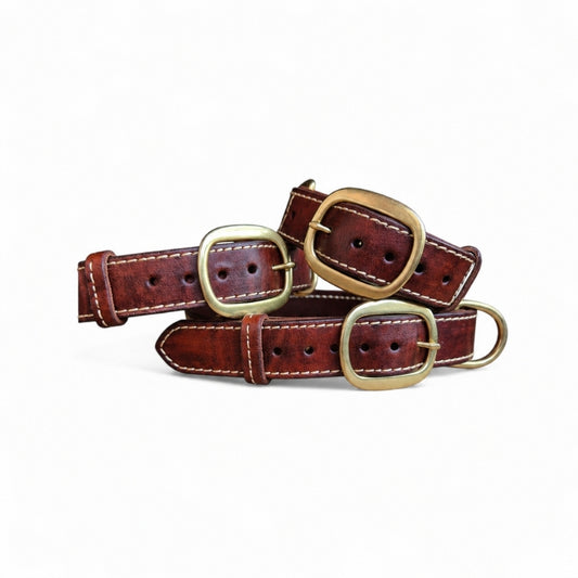 3.8cm wide Lined Country style dog collars