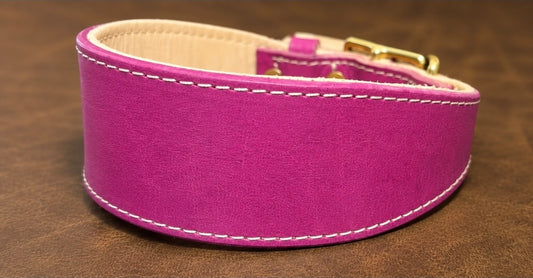 Pink Leather Hound collars  collars