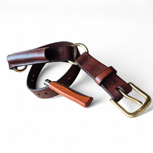 3.8cm wide Hobble belt with knife pouch