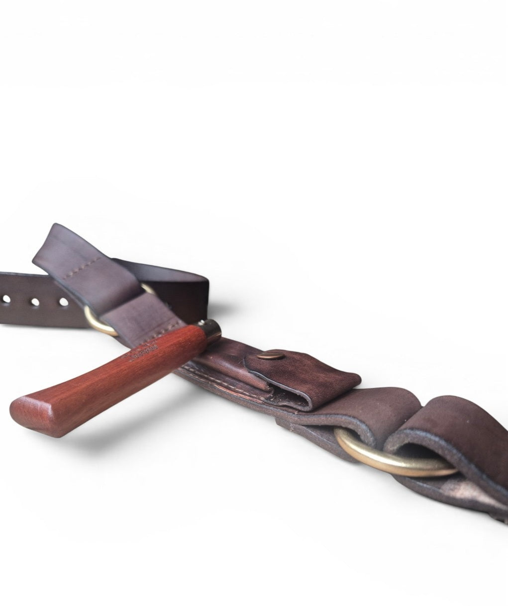 3.8cm wide Hobble belt no bulky knife pouch
