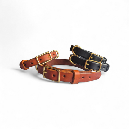 Country style dog collars with rectangle buckle