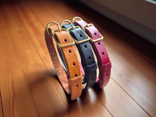 Country style dog collars with rectangle buckle
