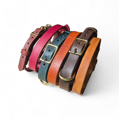 Country style dog collars with rectangle buckle